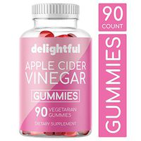 Organic Apple Cider Vinegar Gummies with The Mother - Gluten Free, Vegetarian ACV with Ginger Extract for Detox, Weight Loss, and Cleanse - 90 Count ACV Gummy Alternative to Pills, Capsules, Tablets