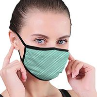 YOFFYO Anti-Allergies Dust Face Cover, Earloop Half Face Cover for Women Men, Ski Cycling Mouth-Muffle with Adjustable Elastic Band - Ice Cream Party Mint Green Washable Cover