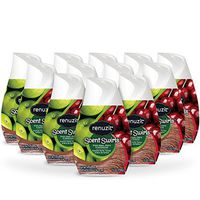 Renuzit Scent Swirls Air Freshener Gel, Green Apple, Cherry & Sandalwood, 7 Ounces (12 Count)