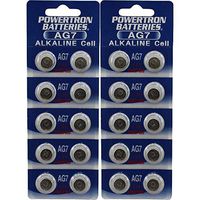 (20) New Powertron AG7 395 LR927 SR927 Watch Batteries