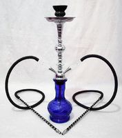 Sale!! 20" OCEAN BREEZE 2 Hose Hookah Shisha Pipe Sheesha Narghile Smoking Set For 1 or 2 Smokers