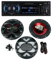 BOSS 612UA MP3/USB SD In Dash Car Audio Receiver + 2) Boss CH6530 6.5" Speakers