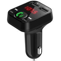 Bluetooth FM Transmitter for Car, Sandistore Bluetooth Car Adapter, Wireless Bluetooth Radio Transmitter Adapter with Dual USB Charging Ports, Hand-Free Calling, Support Micro SD Card/USB Flash Drive