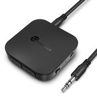TaoTronics Bluetooth 5.0 Transmitter/Receiver, Wireless 3.5mm Audio Adapter (aptX Low Latency, Pair 2 at Once, for TV/Car Sound System, Volume Control)