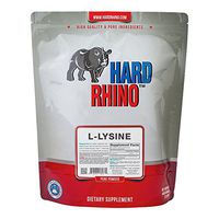 Hard Rhino L-Lysine Powder, 1 Kilogram (2.2 Lbs), Unflavored, Lab-Tested, Scoop Included