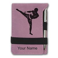 Mini Notepad, Kickboxer, Personalized Engraving Included (Pink)