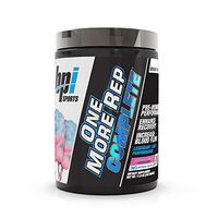 BPI Sports One More Rep Complete – Pre-Workout Powder - Citrulline – Beta-Alanine – Caffeine – Nitrosigine – S7 – Endurance, Strength, Pump, Focus – for Men & Women – Cotton Candy - 20 Serv –11.6 Oz