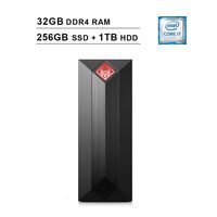 2019 HP Omen Obelisk Gaming PC Desktop (Intel 6-Core i7-8700, up to 4.6GHz, 32 DDR4 RAM, 256GB SSD (Boot) + 1TB HDD, NVIDIA RTX 2080 8GB, WiFi, Bluetooth, Keyboard, Mouse, Win 10 Home)
