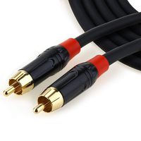JEEUE Professional RCA Stereo Audio Cable RCA Male to RCA Male HiFi System Subwoofer Converter Adapter with Diameter 6mm (5Feet -1PCS)