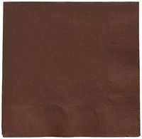 Chocolate Brown 2-Ply Luncheon Napkins | Pack of 50 | Party Supply