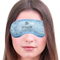 Hot or Cold Medical Eye Mask - Reusable Compress For Puffy, Swollen, Dry or Itchy Eyes and Migraines - Microwave or Freeze - Clear - by Optix 55