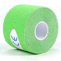 Sports Kinesiology Tape Roll - Athletic Injury Recovery First Aid Therapy Support - Elastic Breathable Cotton Waterproof Strong Adhesive (Green, 1 Roll)