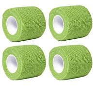 Aguaton Fidowrap Self-Adherent Stretch Bandage Cohesive Tape Wrap for Pets (Pack of 4) 2 Inches by 6 Yards (Lime)