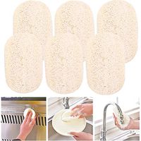 WarmShine 6 Pack Natural Anti-Oil Kitchen Loofah Sponge Scrubber Cleanning BrushAbsorbant Loofah Dish Towel Kitchen Tool