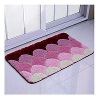 GHHZZQ Bathtub Mat Absorbent Non-Slip Skin-Friendly Blended Foot Pad Rectangle Bathroom Rugs, 7 Colors, 6 Specifications, 1 cm Thick (Color : G, Size : 80x120cm)