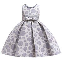 Driuankeji Kids Party Princess Dress Pageant Ball Gown for Wedding Bridesmaid Girls Party Outfit Fancy Dress Gray