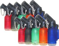 Pack of 10 Single Jet Flame Torch Lighter Windproof Refillable Cigarette Lighter
