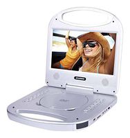 Sylvania 10-Inch Portable DVD Player with Integrated Handle and USB/SD Card Reader, Silver