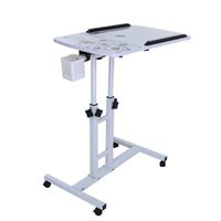 Kecar Adjustable Height Laptop Desktop Table Stand, Over Bed Side Table Household Computer Desk for Bed and Sofa Reading Studying 64cm40cm [Ship from USA Directly]