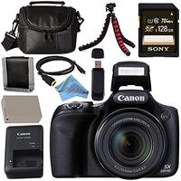 Canon PowerShot SX530 HS Digital Camera 9779B001 + NB-6L Lithium Ion Battery + External Rapid Charger + Sony 128GB SDXC Card + Mini HDMI Cable + Small Case + Memory Card Wallet Bundle