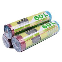 5 rolls large size 60L Drawstring Trash Bags for Bathroom, Kitchen,Office