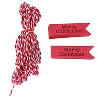 Weiy 100pcs Merry Tags Mini Tags Kraft Paper Gift Hang Tags Xmas Holiday Party Favor Gift for Christmas Decorations,red