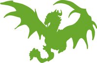 hBARSCI Dragon Vinyl Decal - 5 Inches - for Cars, Trucks, Windows, Laptops, Tablets, Outdoor-Grade 2.5mil Thick Vinyl - Lime