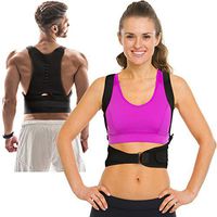 Thoracic Back Brace Posture Corrector - Magnetic Support for Back Neck Shoulder and Upper Back Pain Relief Perfect Posture Brace for Cervical and Lumbar Spine Fully Adjustable (Black - Small/Med)