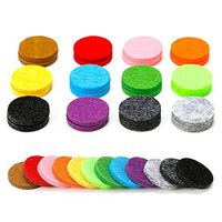 Coding 22mm Diameter Replacement Refill Pads(36PCS) for 30mm Stainless Steel Essential Oil Diffuser Necklace Pendant Locket Car Diffuser-12 Colors