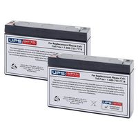 Panasonic LC-R067R2P Black Medium 6V 7.2Ah VRLA Battery Replacement with F1 Terminal - 2 Pack