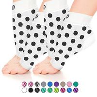 Go2 Plantar Fasciitis Socks|Best Ankle Compression Brace 22-25 mmHg|Arch Support Joint Heel Pain Relief|Foot Sleeves for Women and Men Reduce Swelling|Relieve Achilles Tendonitis(2p WB Plka Large)