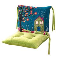 Kylin Express Indoor Soft Home/Office Squared Cartoon Separable Seat Breathable Chair Cushion with Backrest, W09