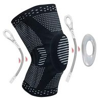 Knee Braces for Men and Women- Compression Knee Brace with Patella Gel Pads & Side Stabilizers - Knee Support Compression Sleeves Knee wraps for Meniscus Tear, ACL, MCL Running（XL）