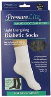 Activa Pressure Lite Light Energizing Diabetic Calf Socks, Black, X-Large