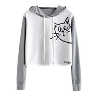 Big Promotion!2018~2019Women Shirts,Womens Casual Long Sleeve Cat Sweatshirt Hooded Pullover Tops Blouse(XL,Gray)