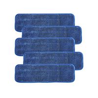 Aclean Microfiber Floor Mop Reusable Refill Pad 5 Pack 15 inches (Blue Loop Pad)
