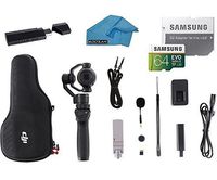 DJI OSMO Plus Camera Bundle - UHD 7X Handheld Fully Stabilized 4K 12MP Camera 3-Axis Gimbal Kit, with 64GB Micro SD Card + DJI Case + DJI FlexiMic + UV Filter + Lens Cap and More