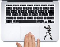Iron Man Full Body Avengers Marvel Printed Trackpad Clear Vinyl Decal Sticker Compatible with Apple MacBook Pro Air 11" 12" 13" 15" All Years Laptop Keyboard (13" MacBook Air)