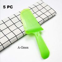 Wonderful Deluxe Disposable Plastic Tableware Premium Cake Knives Cutlery For Party & BBQ - 5 PC (A-Green)