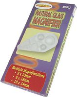 Magnadesk 4 X 2 Inch Natural Glass 3 Lens Magnifier In Plastic Frame - MP603