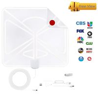 HDTV Antenna Indoor, HENSUN 4K Digital TV Antenna 50-80 Miles Range Outdoor with Newset Amplifier Signal Booster - 4K Local Channels Broadcast for All Types of Smart Television Outdoor - Transparent