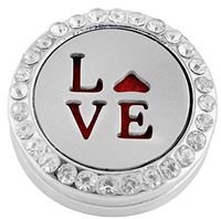 Rockin Angels Red Love Silver Aromatherapy Diffuser Locket 20mm Snap Charm for Ginger Snaps
