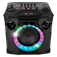 Bluetooth Wireless Speaker, Hex Encore Large Speaker with 2 Microphones Inputs, LED Lights and Huge Bass. Floorstanding or Bookshelf