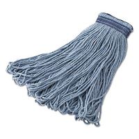 Universal Headband Mop, Looped-End, 16oz, Cotton/Synthetic Blend, Blue, 12/ct, New