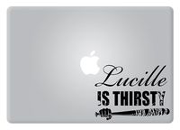 Lucille Is Thirsty The Walking Dead Negan Apple Macbook Decal Vinyl Sticker Apple Mac Air Pro Retina Laptop sticker