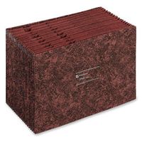 Wilson Jones LeatherLife Expanding File, 18 Inch Expansion, Indexed A to Z, 10 x 15 Inches, Brown (WCCLV19A)