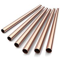 Stainless Steel Boba Drinking Straws Reusable Straw Big Smoothies Straws Extra Wide 9.5" x 0.5" Metal Straws for Bubble Tea/Juice/Thick Milkshakes+ 4 Brushes + Linen Pouch,Rose Copper