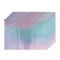 NUOBESTY 5 Sheets Mermaid Scales Laser Gift Wrapping Paper Flower Bouquet Gift Wraps Paper for Christmas Birthday Wedding (Colorful)