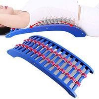 JSYCD Lumbar Traction Device, Multi-Level Back Stretching Device with Roller for Spine Pain and Back Waist Pain Relief
