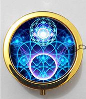 BlackKey Flower Of Life 3-Compartment Decorative Pocket Gift Box Case Organizer for Pill, Color 2 -516